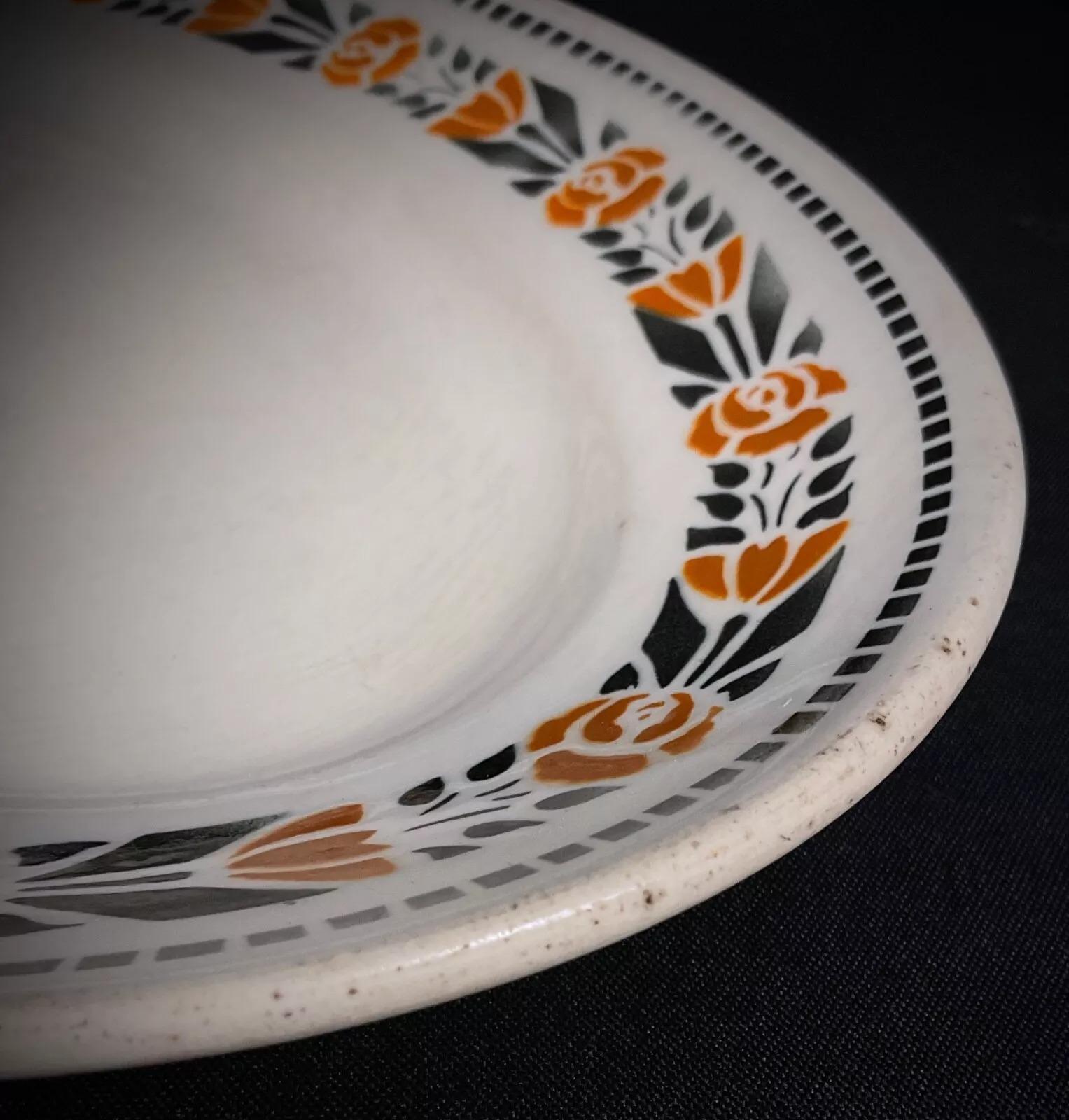 Vintage Art Deco Oval Platter by Badonviller, 