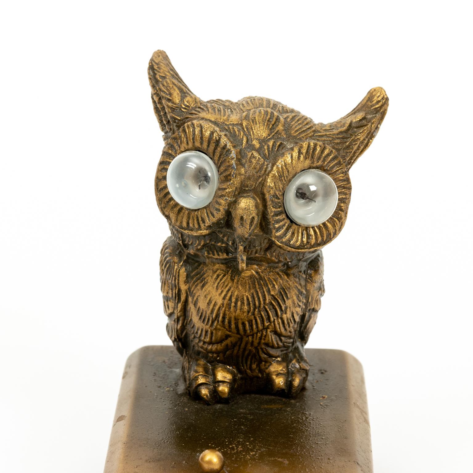 Metal Vintage Art Deco Owl Pocket Watch Holder or Stand
