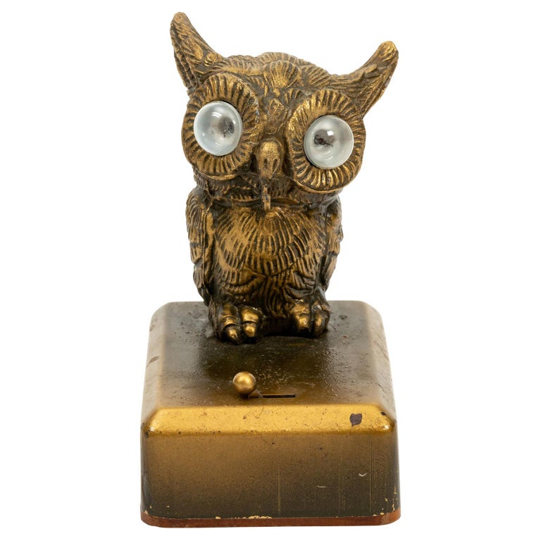Vintage Art Deco Owl Pocket Watch Holder or Stand For Sale at 1stDibs