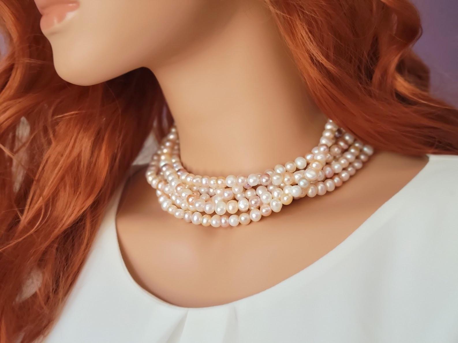 Bead  Art Deco Pearl Necklace length 100