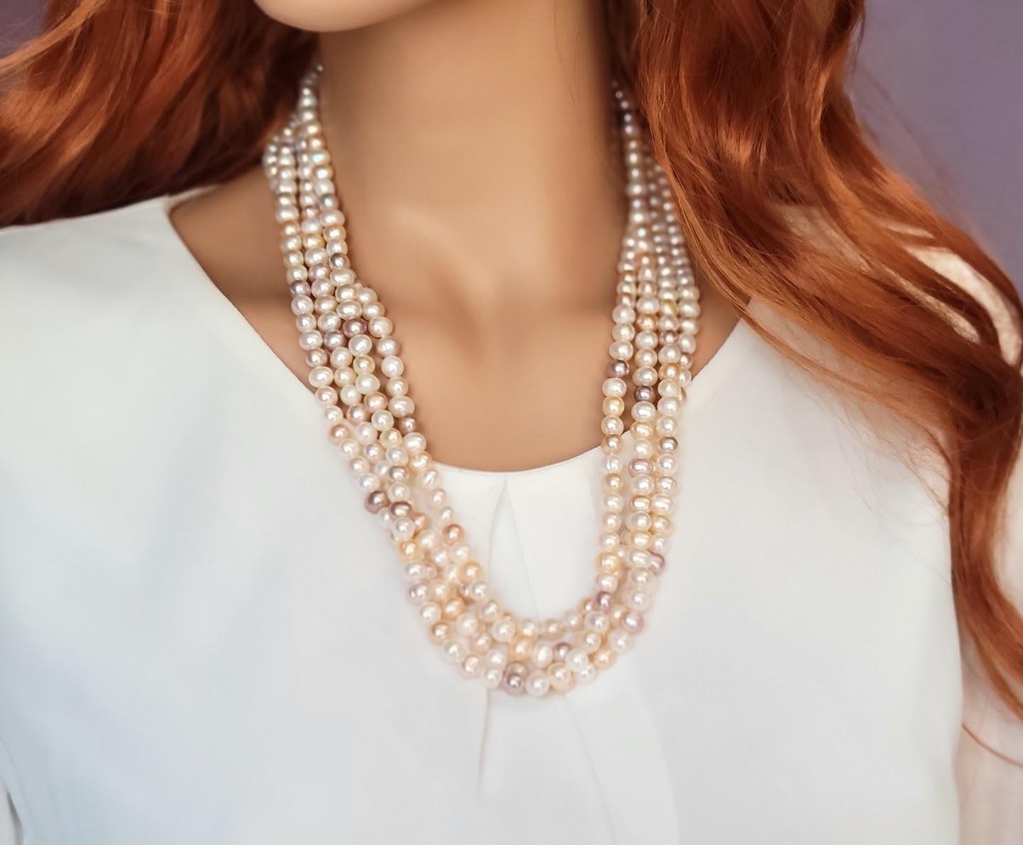 Art Deco Pearl Necklace length 100