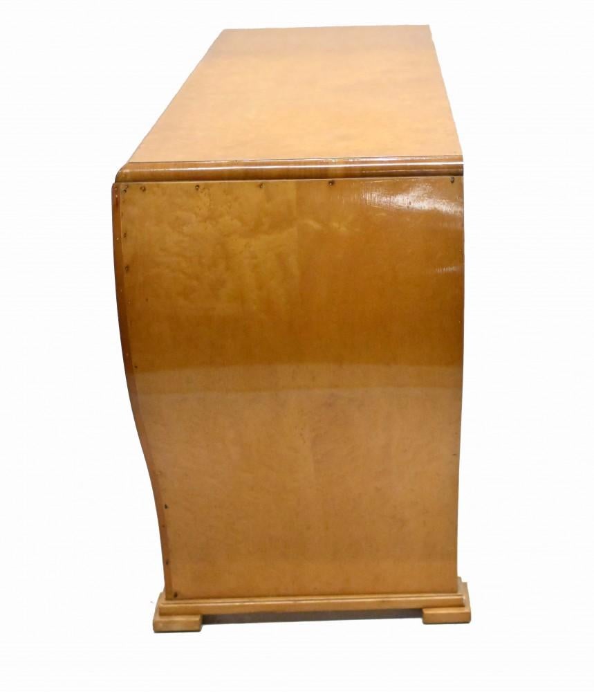 Vintage Art Deco Pedestal Desk Satin Birch 1930 For Sale 3