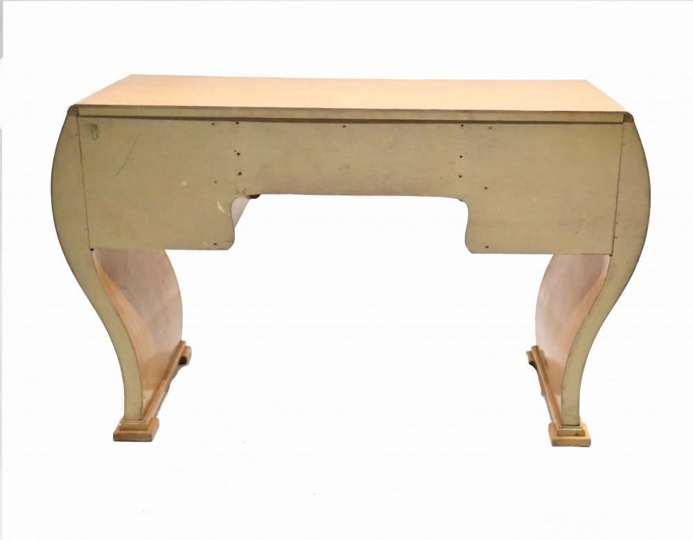 Vintage Art Deco Pedestal Desk Satin Birch 1930 For Sale 4