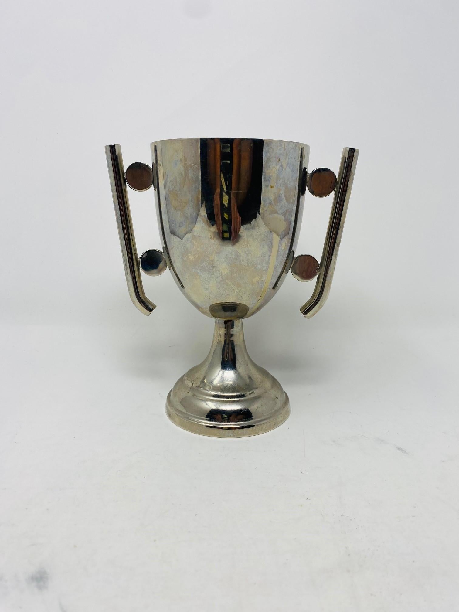 American Vintage Art Deco Pewter Trophy Cup 1930s For Sale