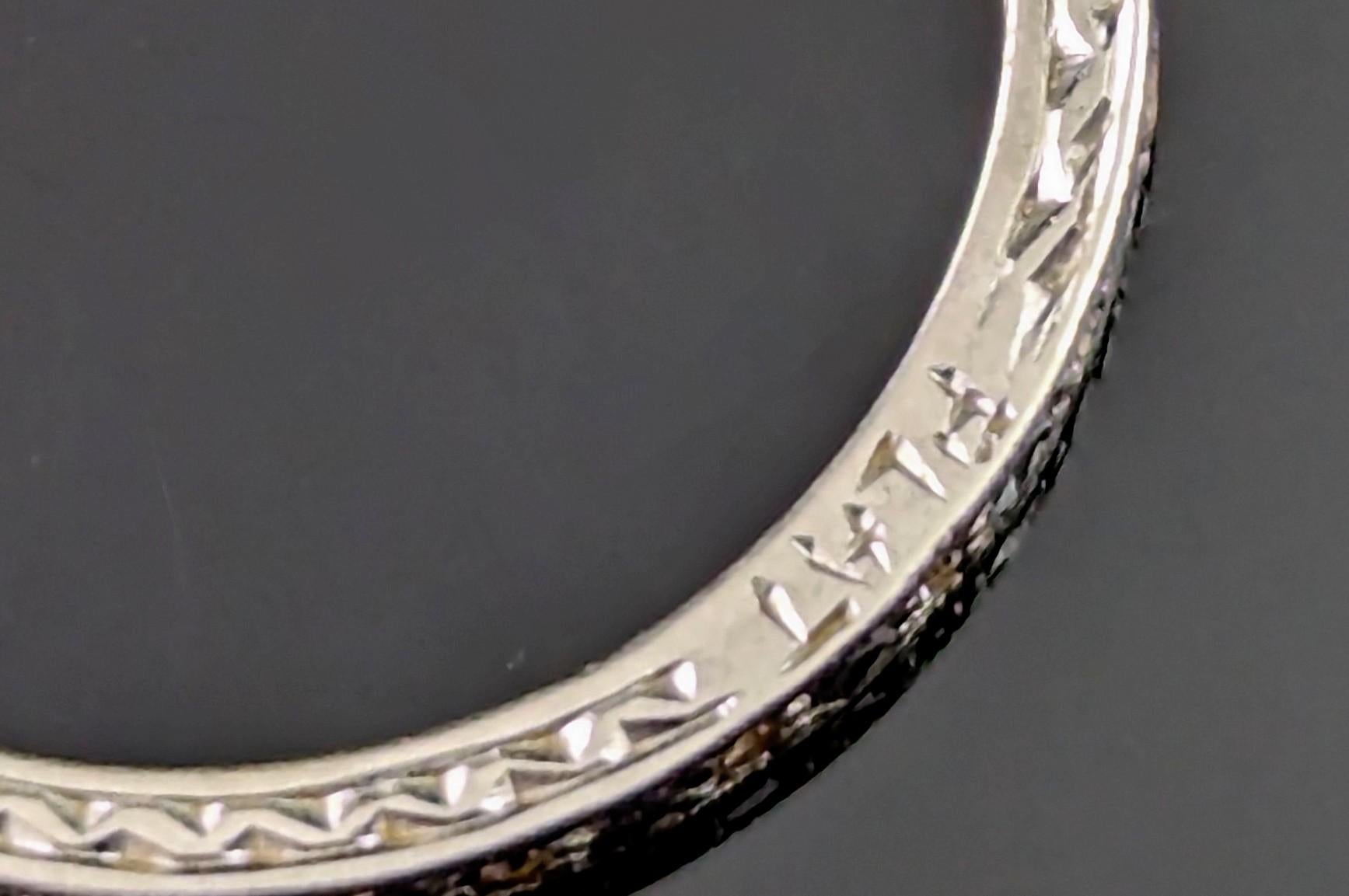 Vintage Art Deco Platinum and Diamond eternity ring 6