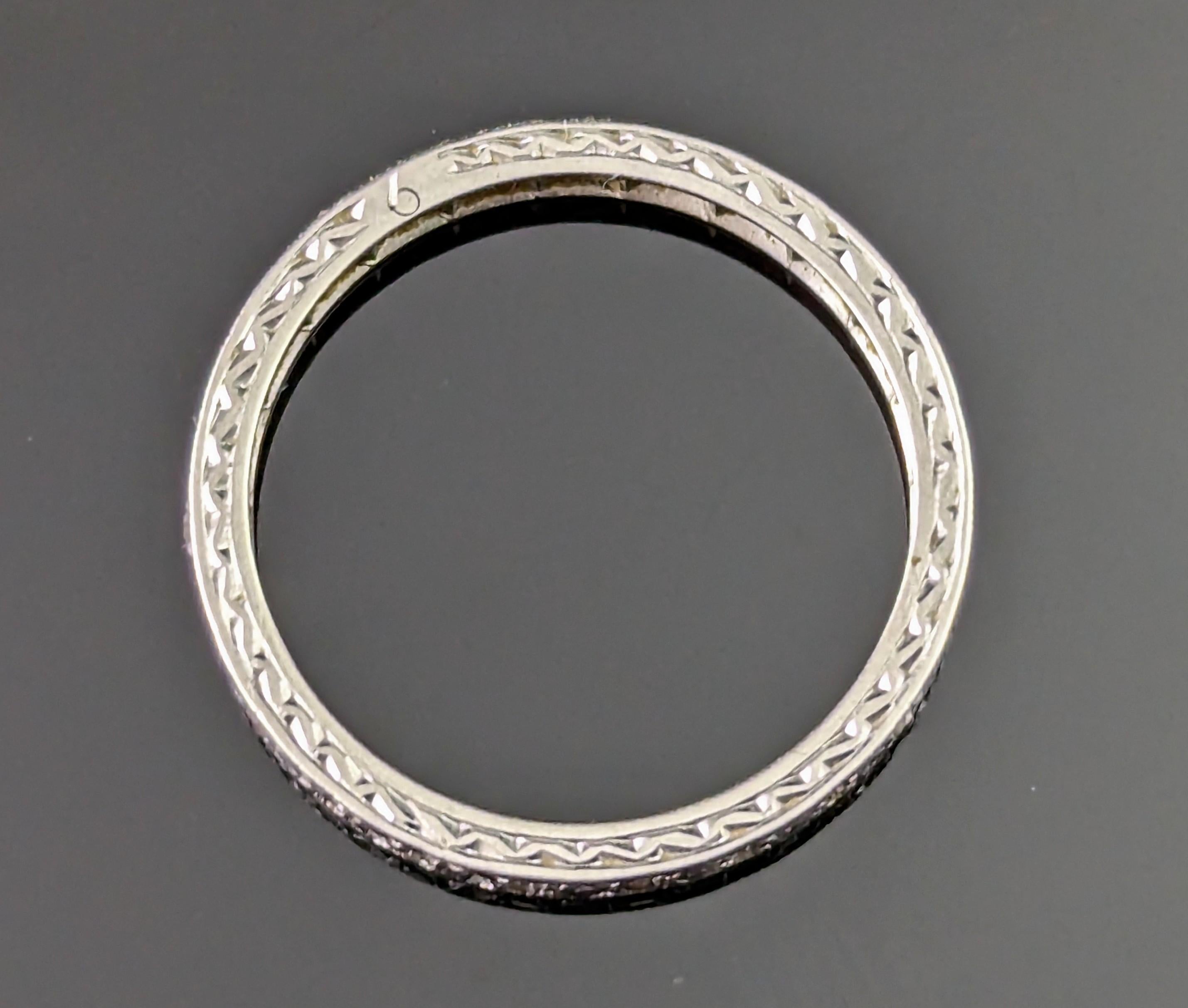Women's Vintage Art Deco Platinum and Diamond eternity ring