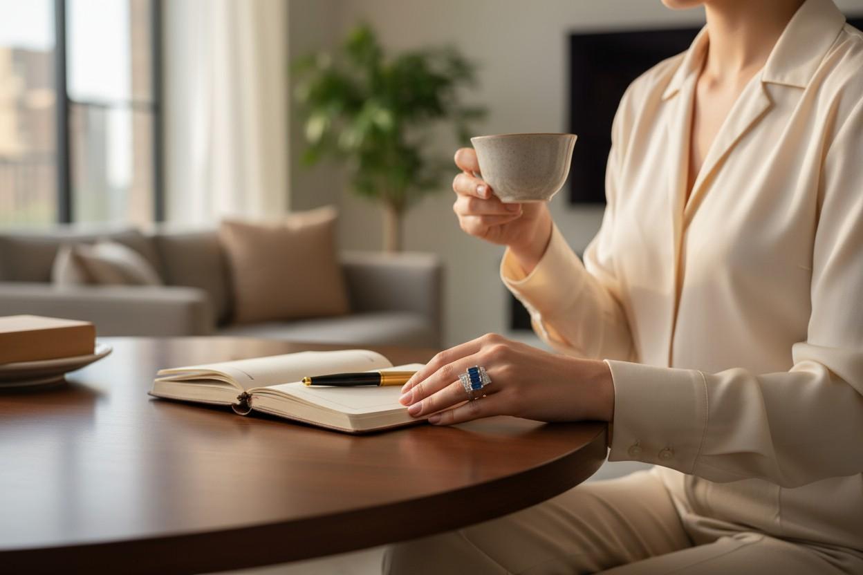Anello Cocktail Cluster in platino Art Deco vintage con diamanti e zaffiri da 1,60 carati In condizioni buone in vendita a New York, NY