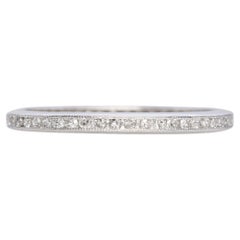 Vintage Art Deco Platinum Diamond Eternity Wedding Band