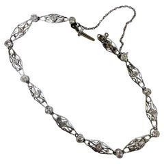 Vintage Art Deco Platin Diamant-Filigran-Armband