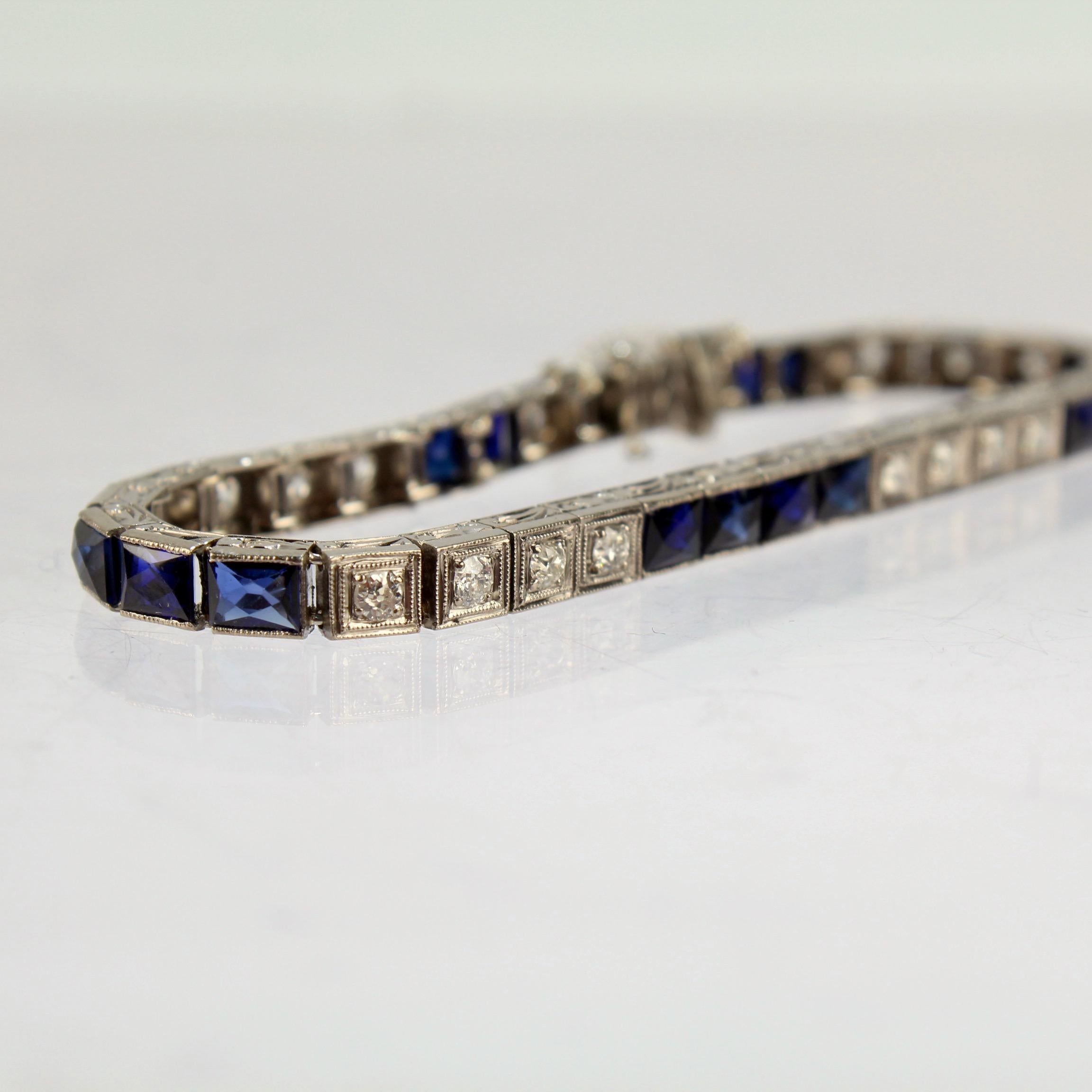 vintage sapphire and diamond bracelet