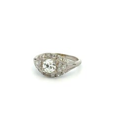 Vintage Art Deco Platinum Diamond Solitaire Ring
