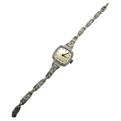 Vintage Art Deco Platinum Diamond Watch