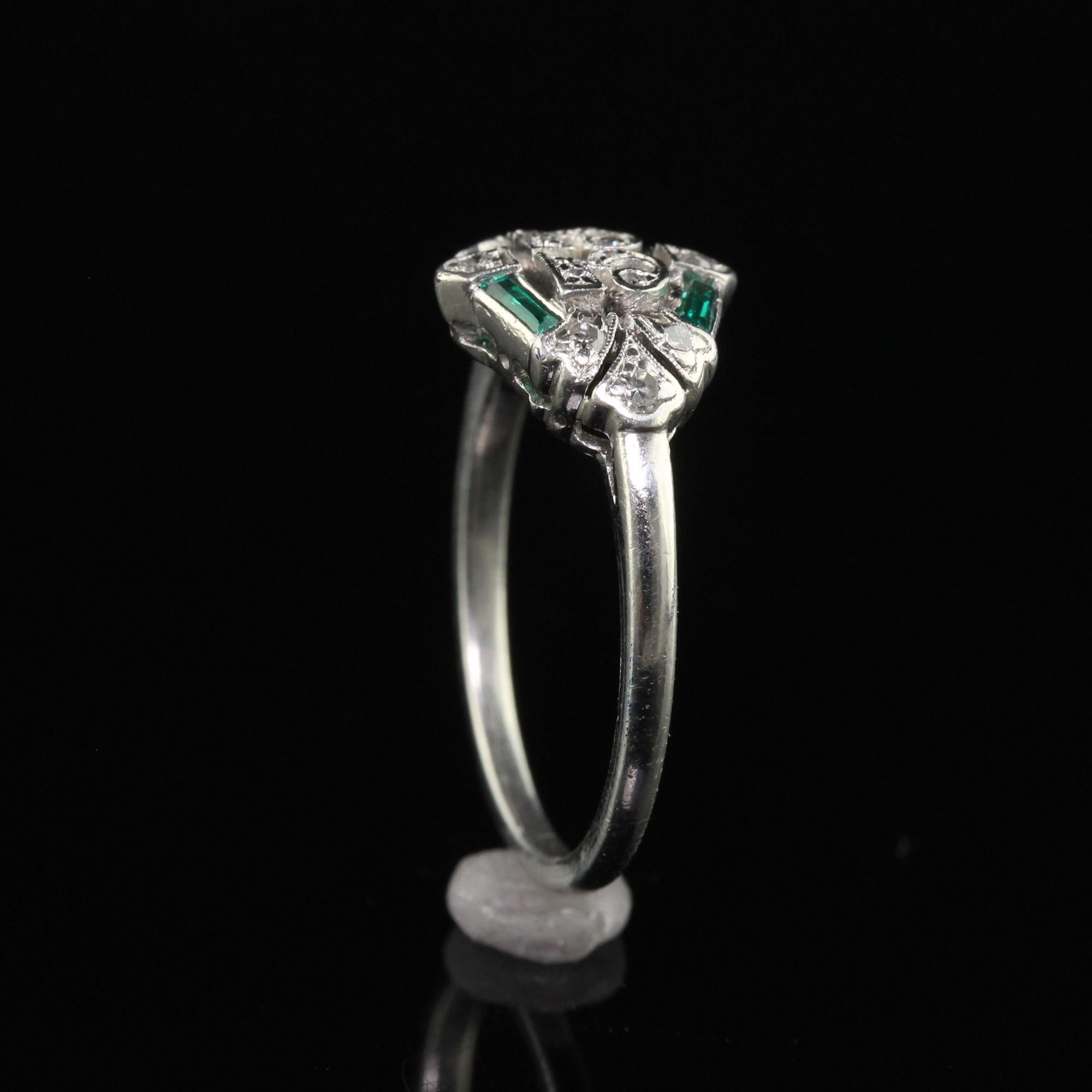 Vintage Art Deco Platinum Single Cut Diamond Circa 