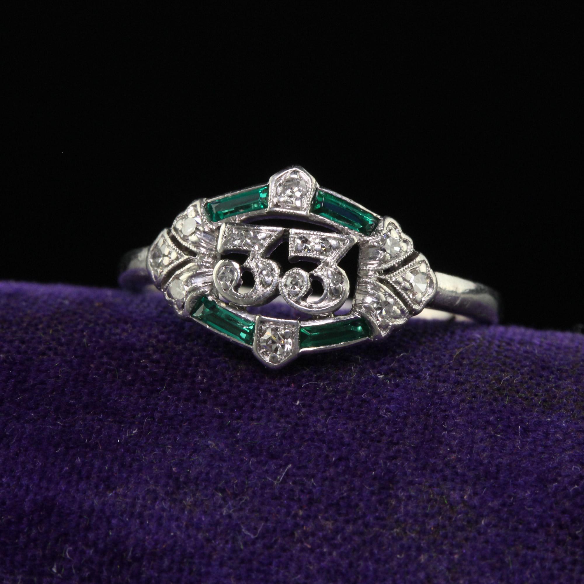 Beautiful Vintage Art Deco Platinum Single Cut Diamond Circa 