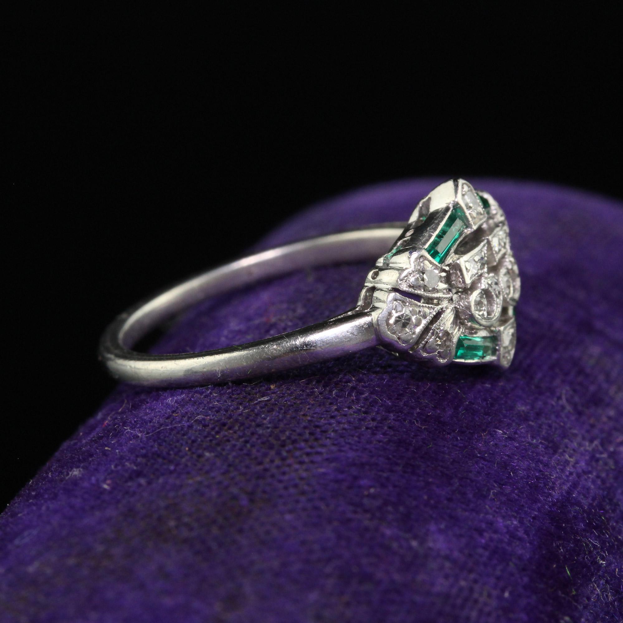 Women's Vintage Art Deco Platinum Single Cut Diamond Circa 