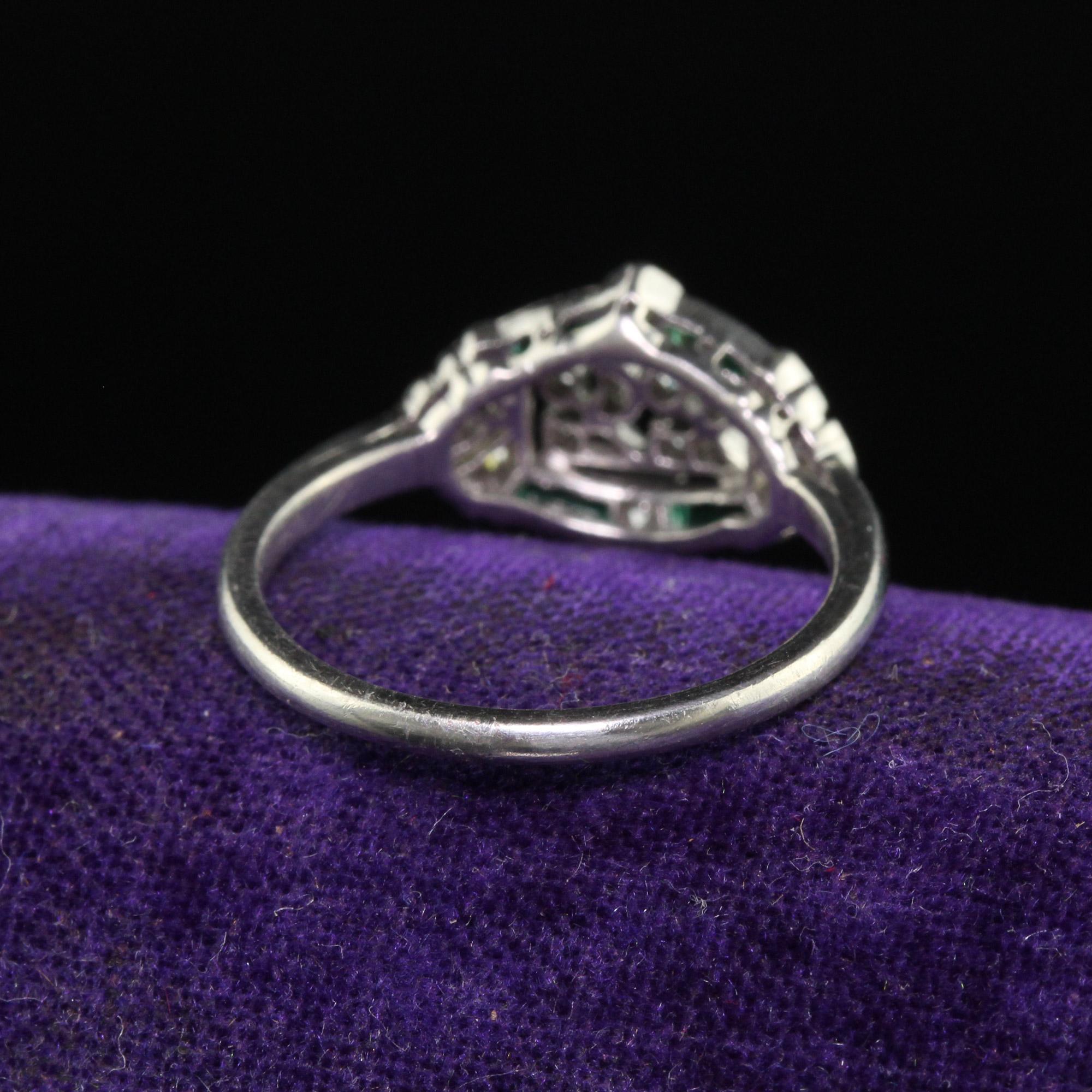 Vintage Art Deco Platinum Single Cut Diamond Circa 
