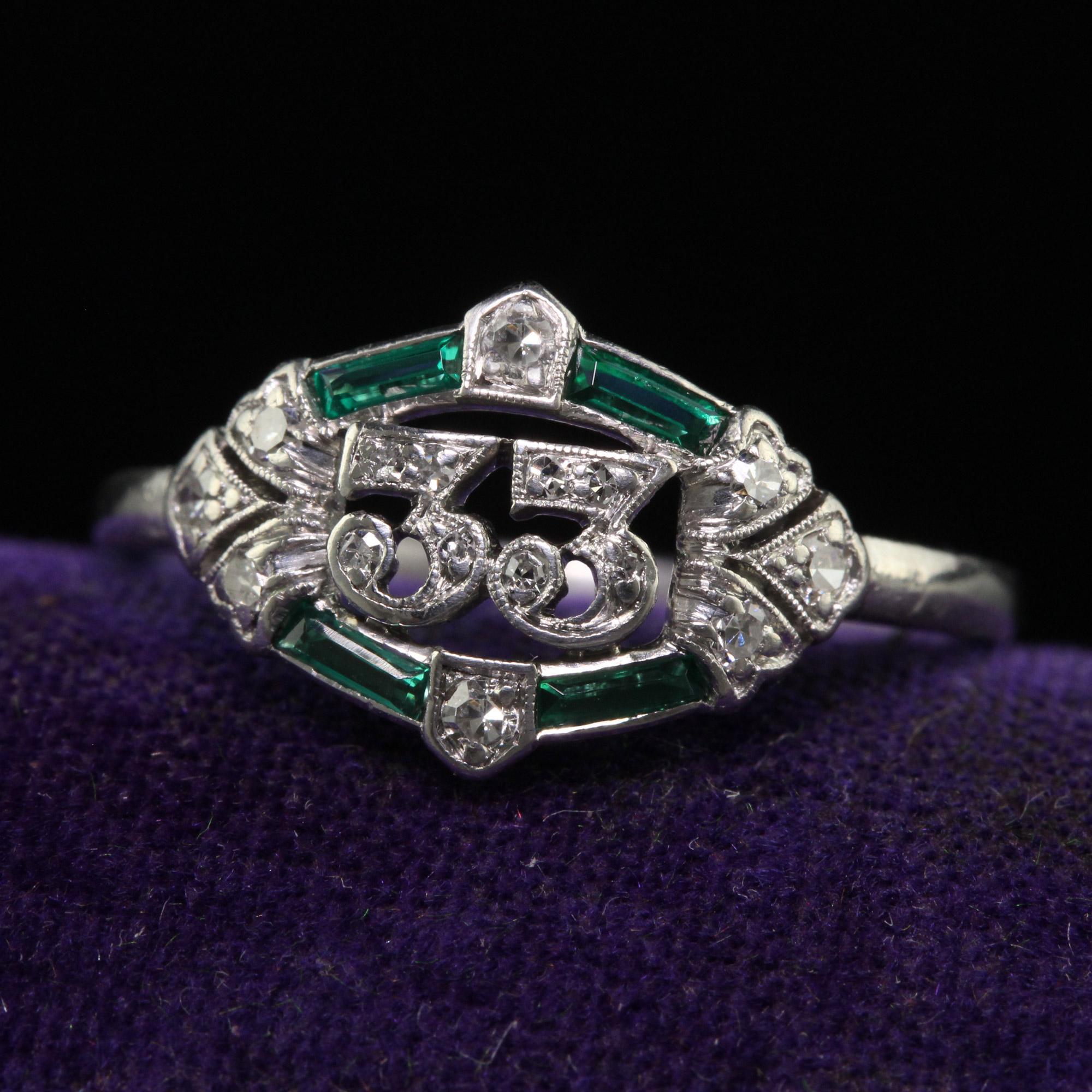 Vintage Art Deco Platinum Single Cut Diamond Circa 