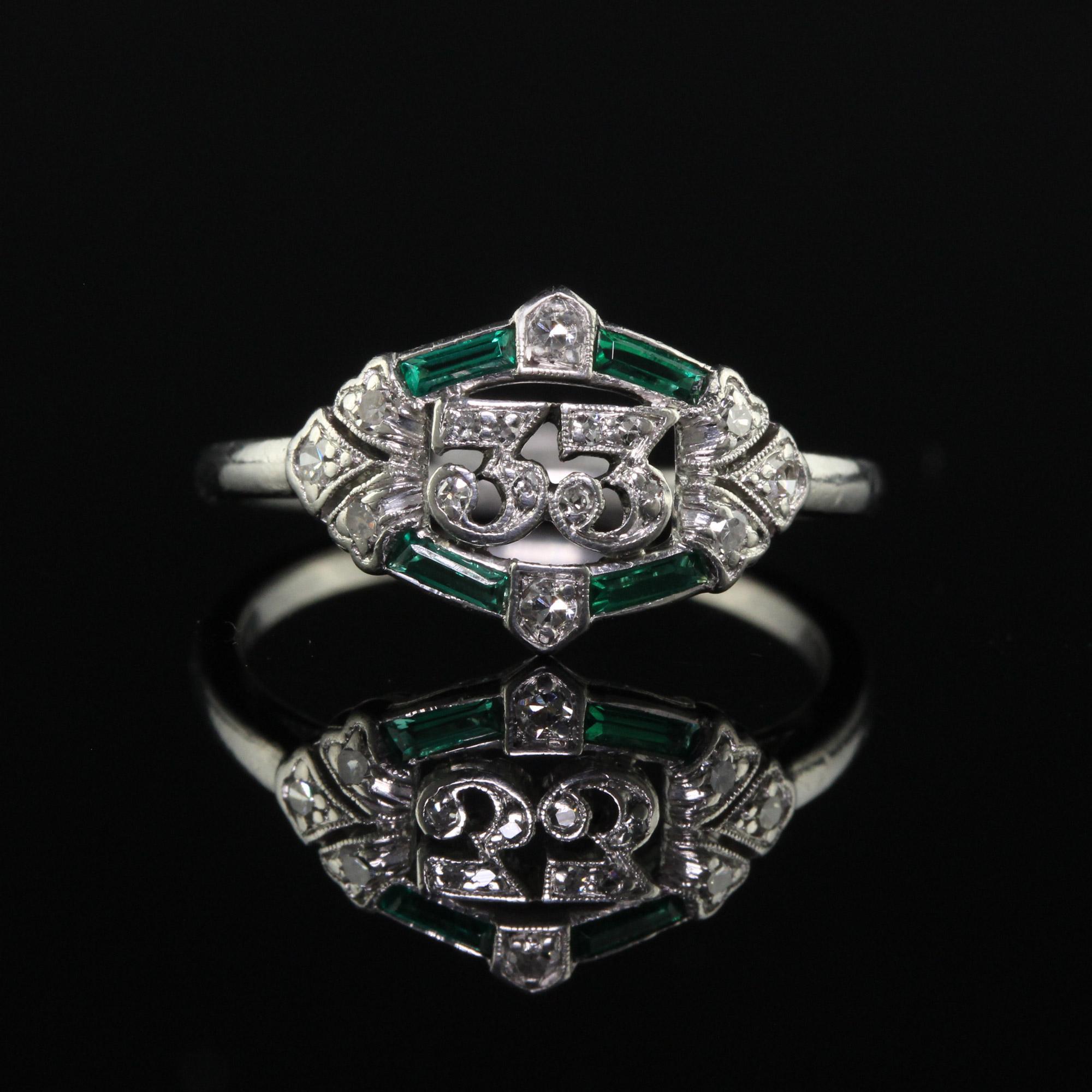 Vintage Art Deco Platinum Single Cut Diamond Circa 