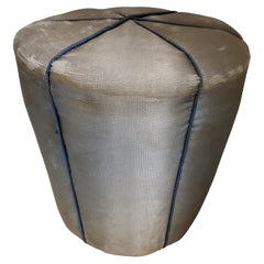 Antique Art Deco Pouf Upholstered in Original Fabric- Jindrich Halabala