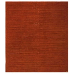 High-quality Vintage Art Deco Red Handwoven Wool Rug