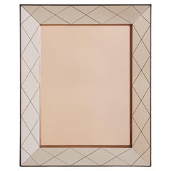 Vintage Art Deco Rose Gold Wall Mirror, France