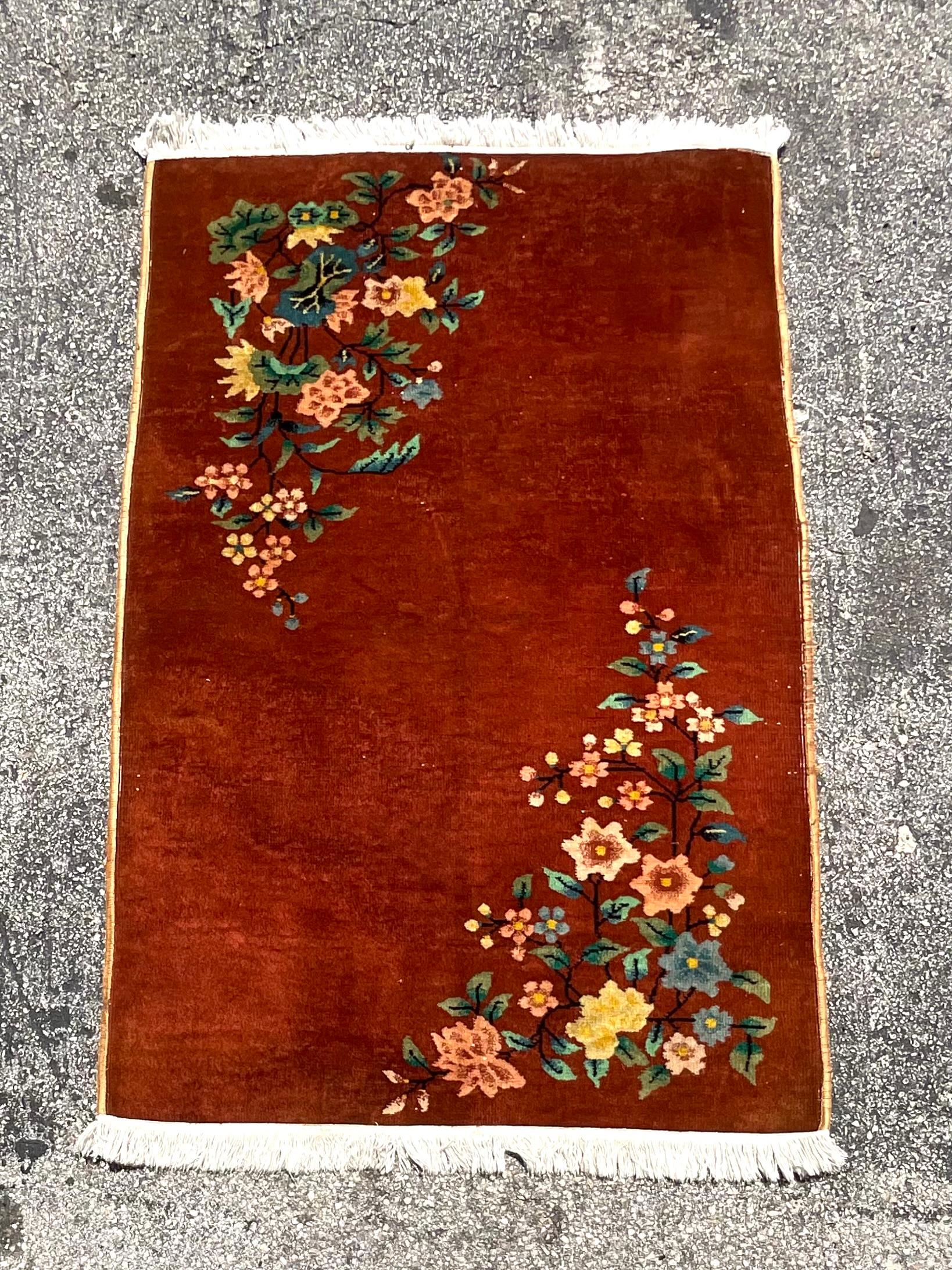 20th Century Vintage Art Deco Rug Styled After Chinese Nichols