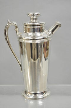 Vintage Art Deco Sheffield Silver Plated 332 USA Martini Cocktail Shaker Pitcher