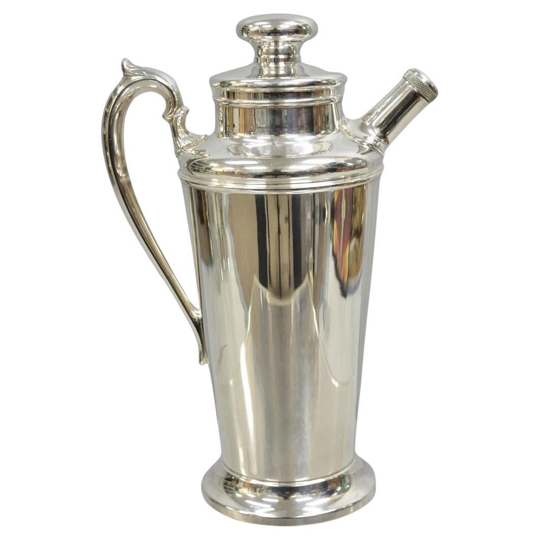 Vintage Art Deco Sheffield Silver Plated 332 USA Martini Cocktail Shaker Pitcher