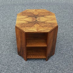 Vintage Art Deco Side Table Burr Walnut circa 1935