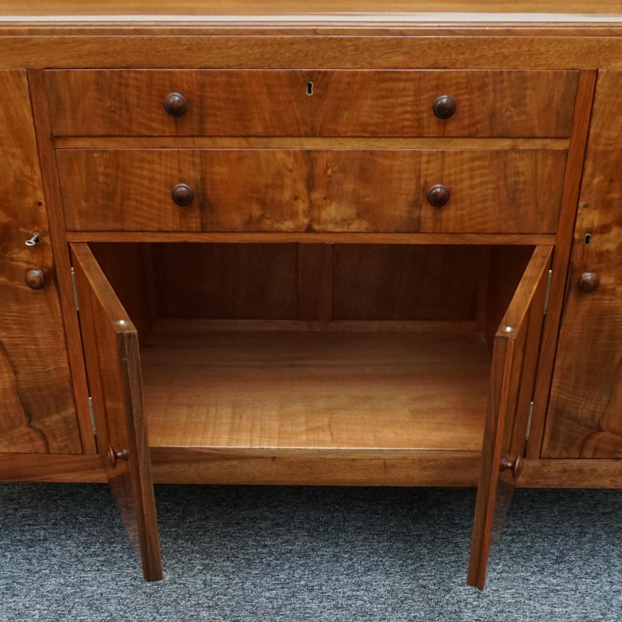Vintage Art Deco Sideboard by Heal's of London Burr and Figured Walnut For Sale 2