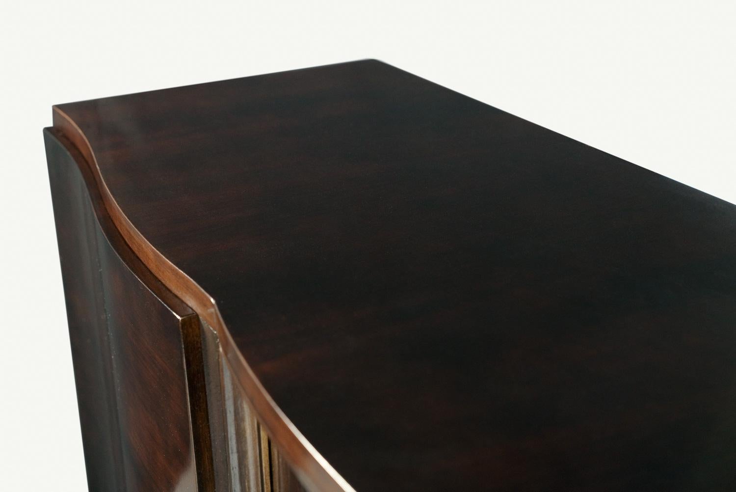 Vintage-Sideboard im Art déco-Stil mit verchromten Akzenten, 1930er Jahre im Angebot 2