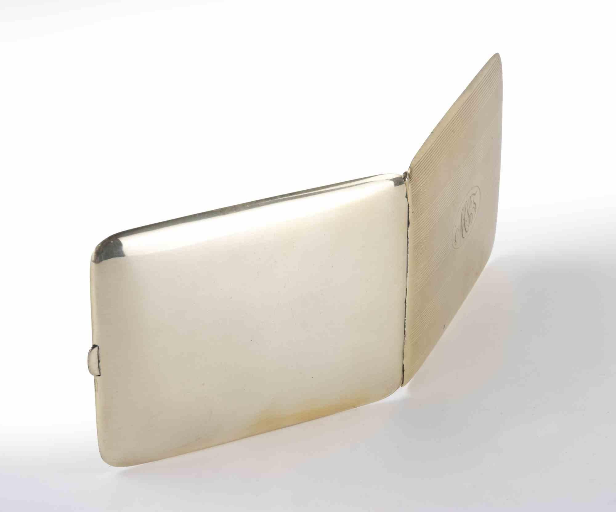 Vintage Art Deco Silver Cigarette Case by Elgin MFG. CO., 1930s im Zustand „Gut“ im Angebot in Roma, IT