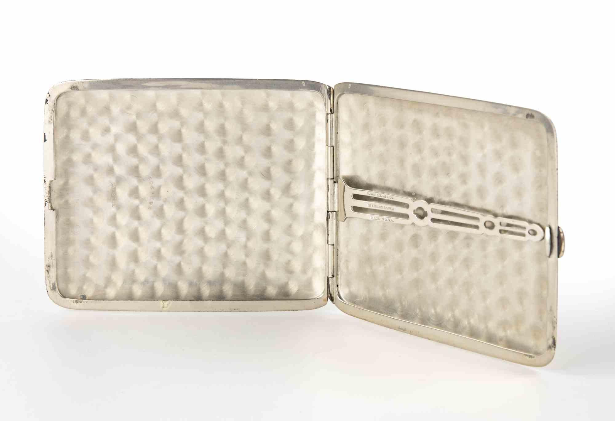 Vintage Art Deco Silver Cigarette Case by Elgin MFG. CO., 1930s (Mitte des 20. Jahrhunderts) im Angebot