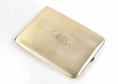 Vintage Art Deco Silver Cigarette Case by Elgin MFG. CO., 1930s