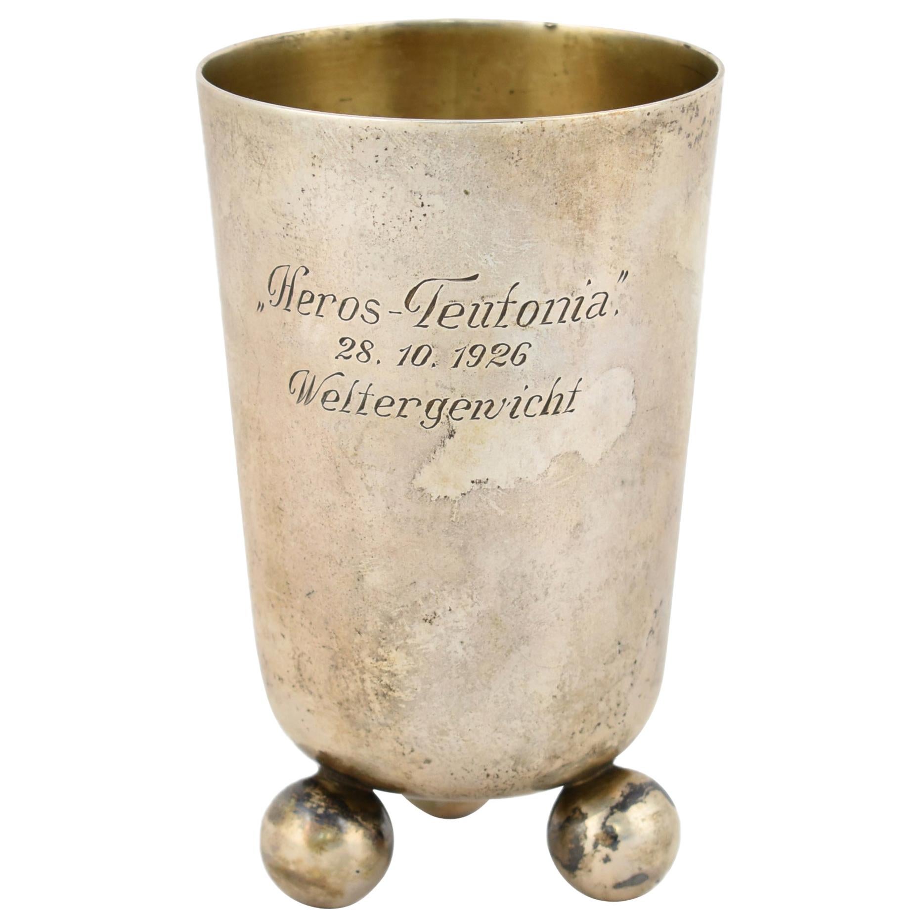 Vintage Art Deco Silver Mug by Eduard Wollenweber, Germany, 1926