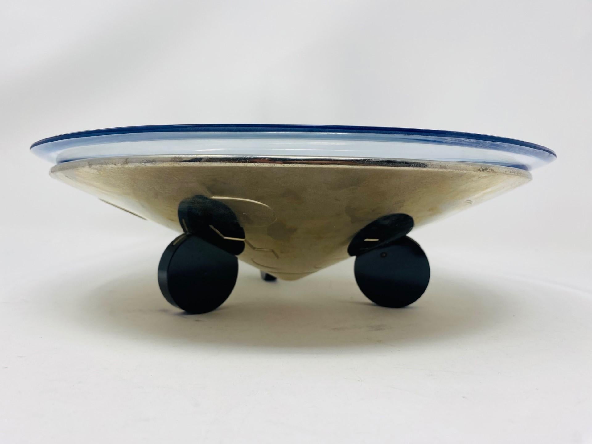 Mid-20th Century Vintage Art Deco Silver Plated Bowl 1930s For Sale