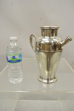 Vintage Art Deco Silver Plated Cocktail Martini Shaker Modernist Design