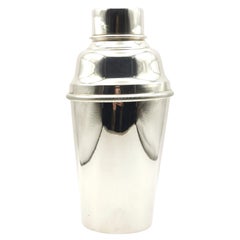 Vintage Art Deco silver plated cocktail shaker, Mappin and Webb 