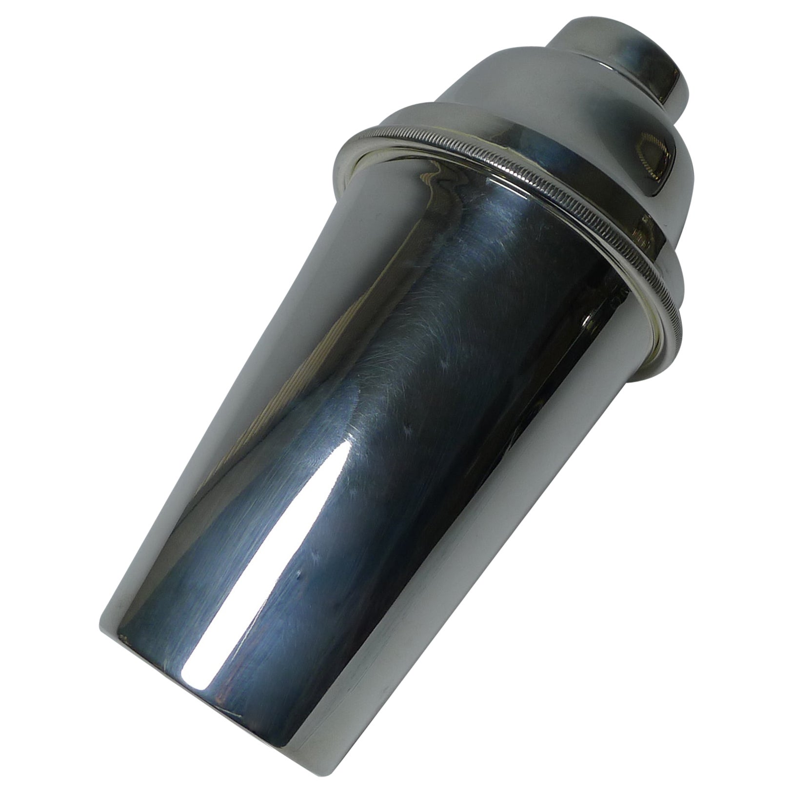 Vintage Art Deco Silver Plated Cocktail Shaker - Switzerland c.1930