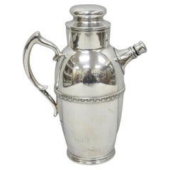 Vintage Art Deco Silver Plated Martini Cocktail Shaker Pitcher by Poole 2601