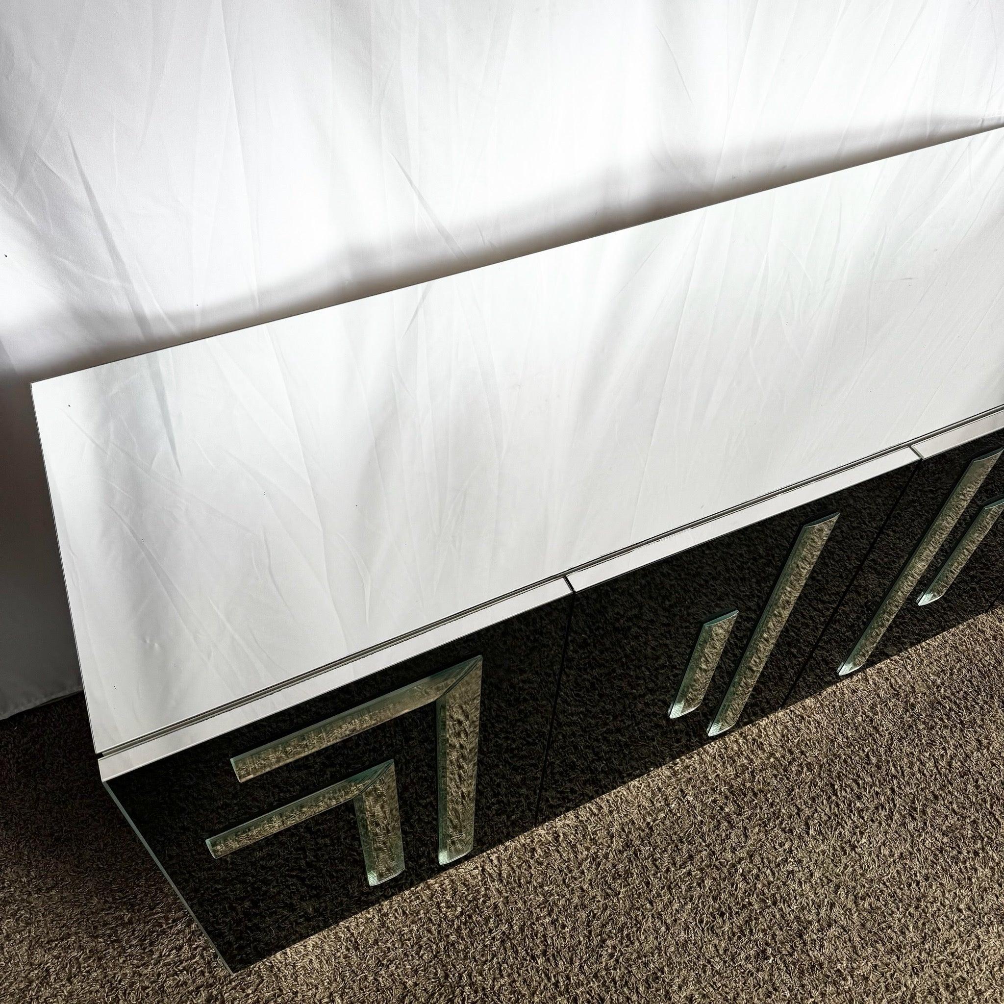 Credenza d'epoca Art Deco Mirror fumé e specchiata in vendita 5