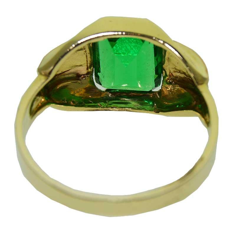 Vintage Art Deco Solid Gold Gent's Ring, circa 1940s In Excellent Condition In Long Beach, CA