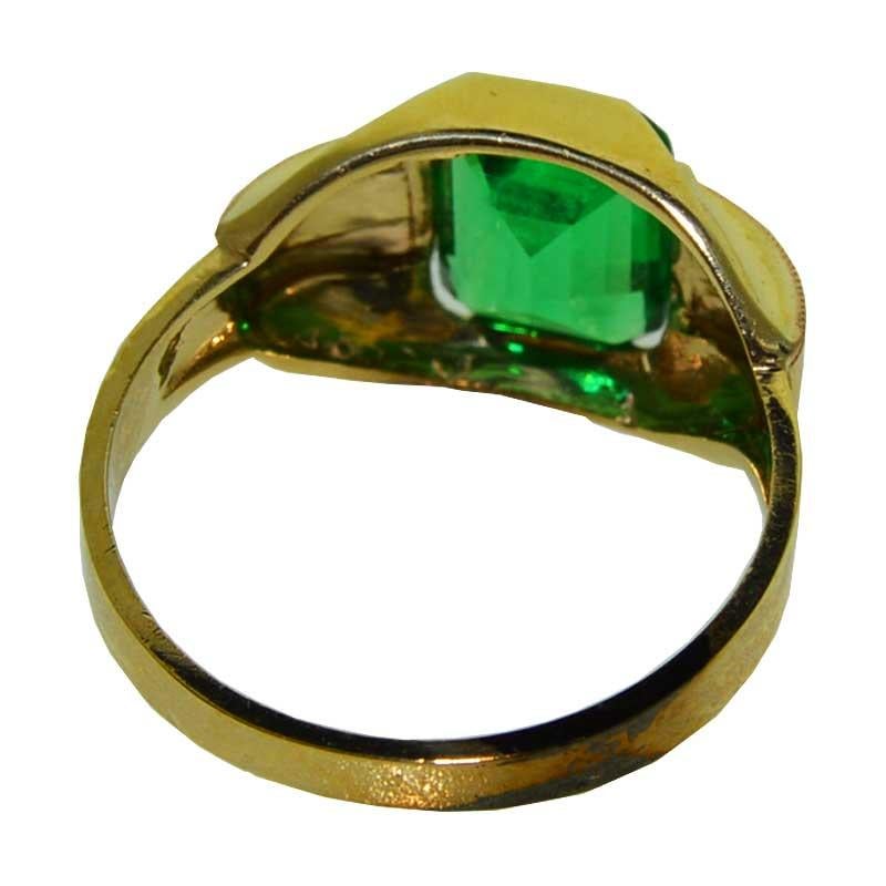 Vintage Art Deco Solid Gold Gent's Ring, circa 1940s 1