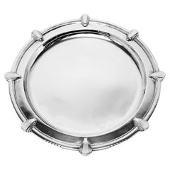 Bandeja de plata de ley Art Decó Vintage 1947 R. Stone