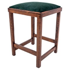 Vintage Art Deco Stool, Poland, 1940s