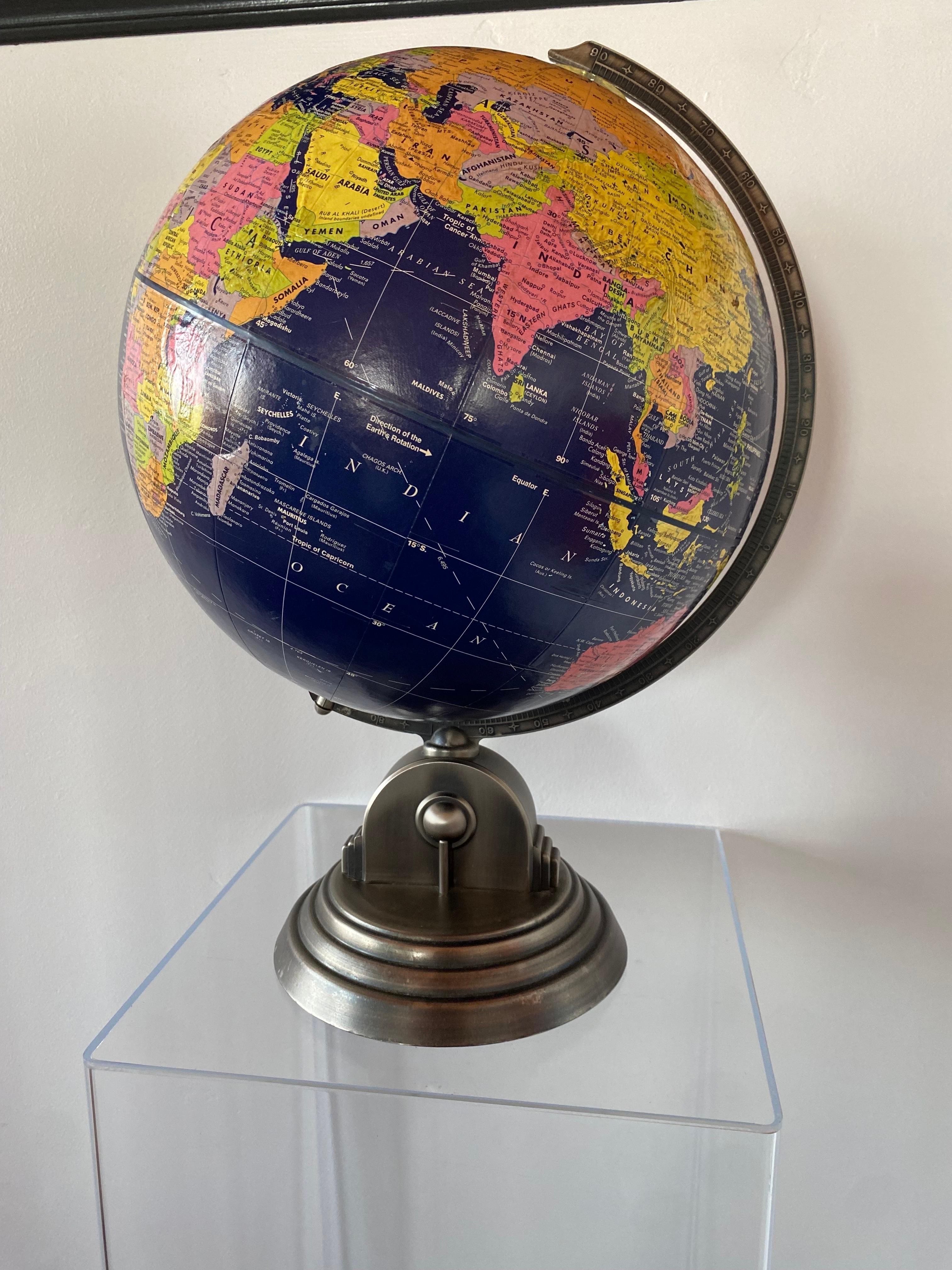 Mid-Century Modern Globe terrestre Reploge Globemaster 12