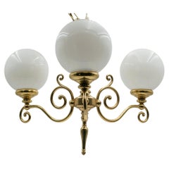 VINTAGE ART DECO STYLE DECKENKANDELIER DREI ARM ANHÄNGER (1/2)