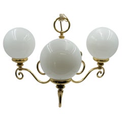 VINTAGE ART DECO STYLE CEILiNG CHANDELIER THREE ARM PENDANT (2/2)