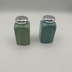 Vintage Art Deco Style Ceramic Salt and Pepper Shakers
