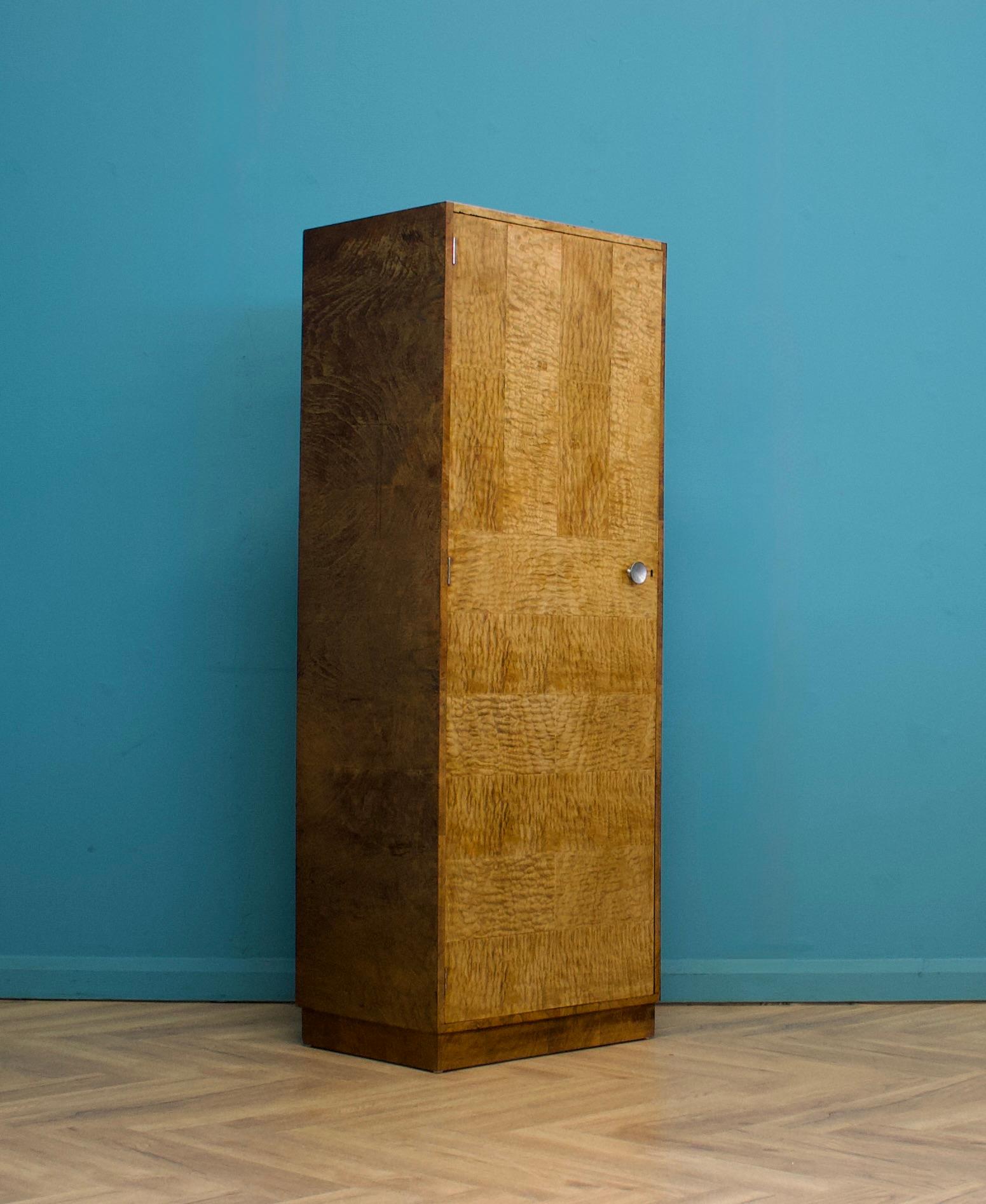Armario Compacto de Abedul Estilo Art Decó Vintage, Años 50 Británico en venta